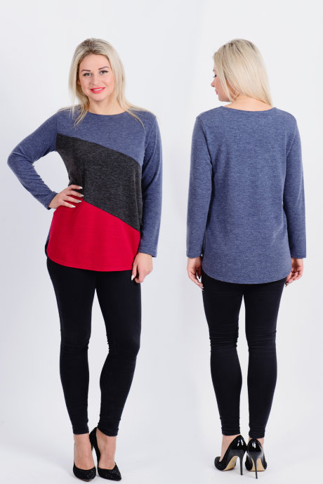 Туника Т 55 (серосиний+графит) 